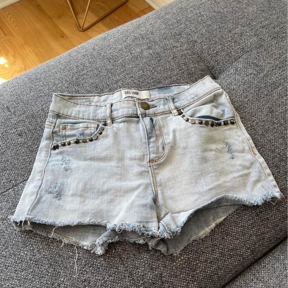 Garage mid rise denim short